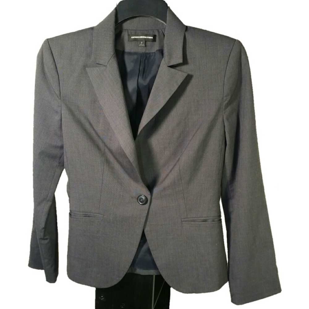 Express design studio slate blue blazer size 0